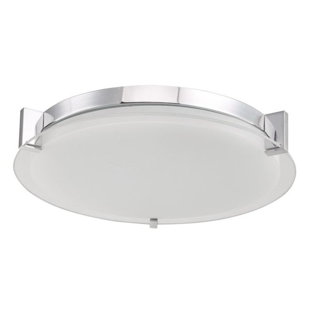 Abra Lighting Flat Round Glass Low profile Flush Mount 30011FM-CH