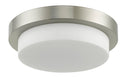 Abra Lighting 11" Stepped Opal Glass Flush Mount Hi-Out Dim LED 30014FM-BN