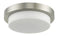 Abra Lighting 11" Stepped Opal Glass Flush Mount Hi-Out Dim LED 30014FM-BN