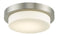 Abra Lighting 11" Stepped Opal Glass Flush Mount Hi-Out Dim LED 30014FM-BN