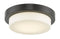 Abra Lighting 11" Stepped Opal Glass Flush Mount Hi-Out Dim LED 30014FM-CH