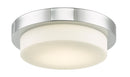 Abra Lighting 11" Stepped Opal Glass Flush Mount Hi-Out Dim LED 30014FM-BZ