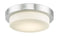 Abra Lighting 11" Stepped Opal Glass Flush Mount Hi-Out Dim LED 30014FM-BZ