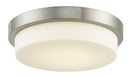 Abra Lighting 13" Stepped Opal Glass Flush Mount Hi-Out Dim LED 30015FM-BN