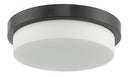 Abra Lighting 13" Stepped Opal Glass Flush Mount Hi-Out Dim LED 30015FM-CH