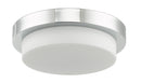 Abra Lighting 13" Stepped Opal Glass Flush Mount Hi-Out Dim LED 30015FM-BZ