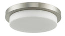 Abra Lighting 16" Stepped Opal Glass Flush Mount Hi-Out Dim LED 30016FM-BN