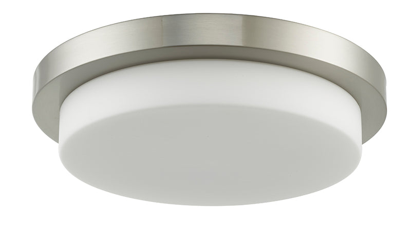 Abra Lighting 16" Stepped Opal Glass Flush Mount Hi-Out Dim LED 30016FM-BN