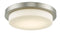 Abra Lighting 16" Stepped Opal Glass Flush Mount Hi-Out Dim LED 30016FM-BN