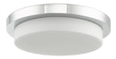 Abra Lighting 16" Stepped Opal Glass Flush Mount Hi-Out Dim LED 30016FM-BZ