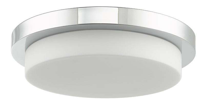 Abra Lighting 16" Stepped Opal Glass Flush Mount Hi-Out Dim LED 30016FM-BZ