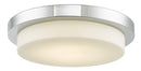 Abra Lighting 16" Stepped Opal Glass Flush Mount Hi-Out Dim LED 30016FM-BZ