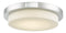 Abra Lighting 16" Stepped Opal Glass Flush Mount Hi-Out Dim LED 30016FM-BZ