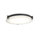 Abra Lighting Flat Round Glass Low profile Flush Mount 30018FM-CH