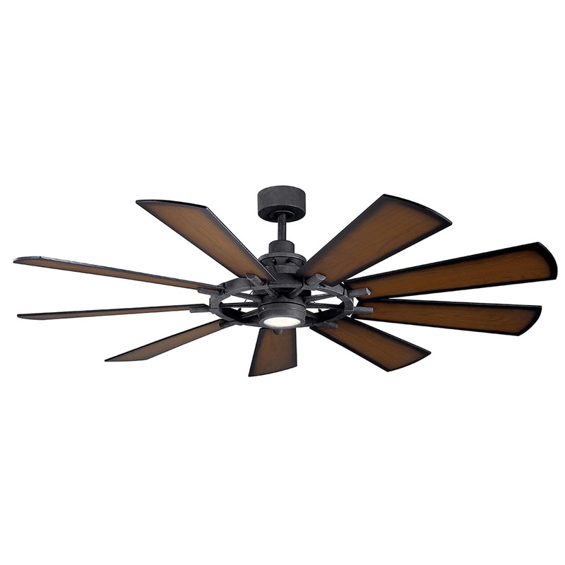 Kichler Gentry LED 65" Fan Distressed Black 300265DBK