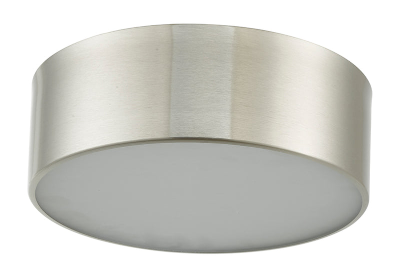 Abra Lighting 10" Metal Cylinder Frost Glass Flush Mount Dim LED 30030FM-BN