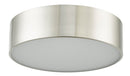 Abra Lighting 12" Metal Cylinder Frost Glass Flush Mount Dim LED 30031FM-BN