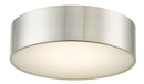 Abra Lighting 12" Metal Cylinder Frost Glass Flush Mount Dim LED 30031FM-BN