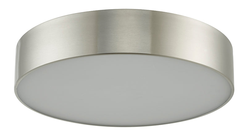 Abra Lighting 16" Metal Cylinder Frost Glass Flush Mount Dim LED 30032FM-BN