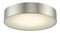 Abra Lighting 16" Metal Cylinder Frost Glass Flush Mount Dim LED 30032FM-BN