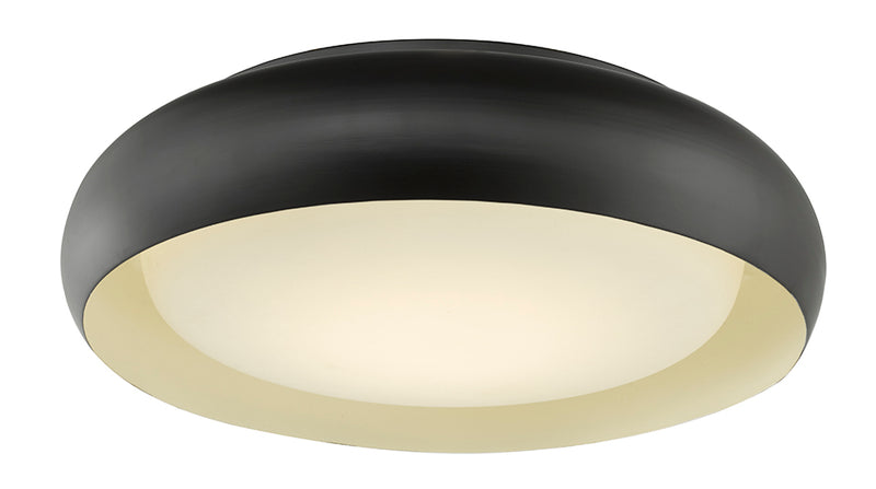 Abra Lighting 15" Recessed Opal Glass in a Metal Frame Hi-Out Dim LED 30060FM-BZ