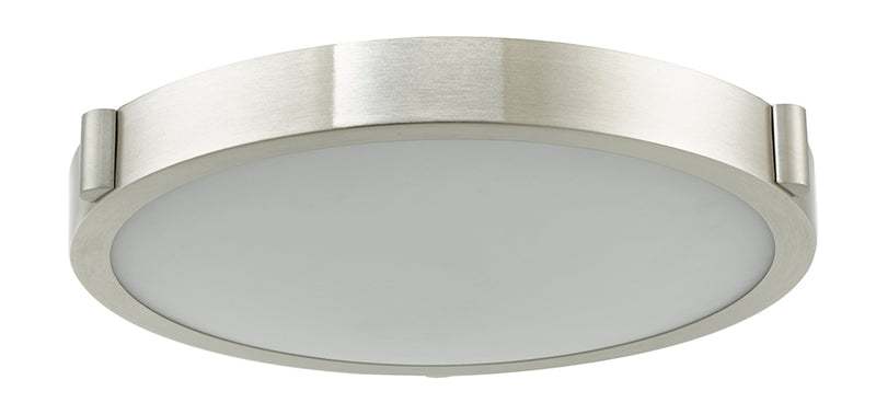 Abra Lighting 13" Low Profile Frost Glass Flush Mount Hi-Out Dim LED 30066FM-BN