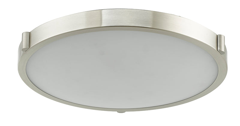 Abra Lighting 17" Low Profile Frost Glass Flush Mount Hi-Out Dim LED 30067FM-BN