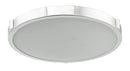 Abra Lighting 17" Low Profile Frost Glass Flush Mount Hi-Out Dim LED 30067FM-CH