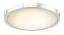 Abra Lighting 17" Low Profile Frost Glass Flush Mount Hi-Out Dim LED 30067FM-CH