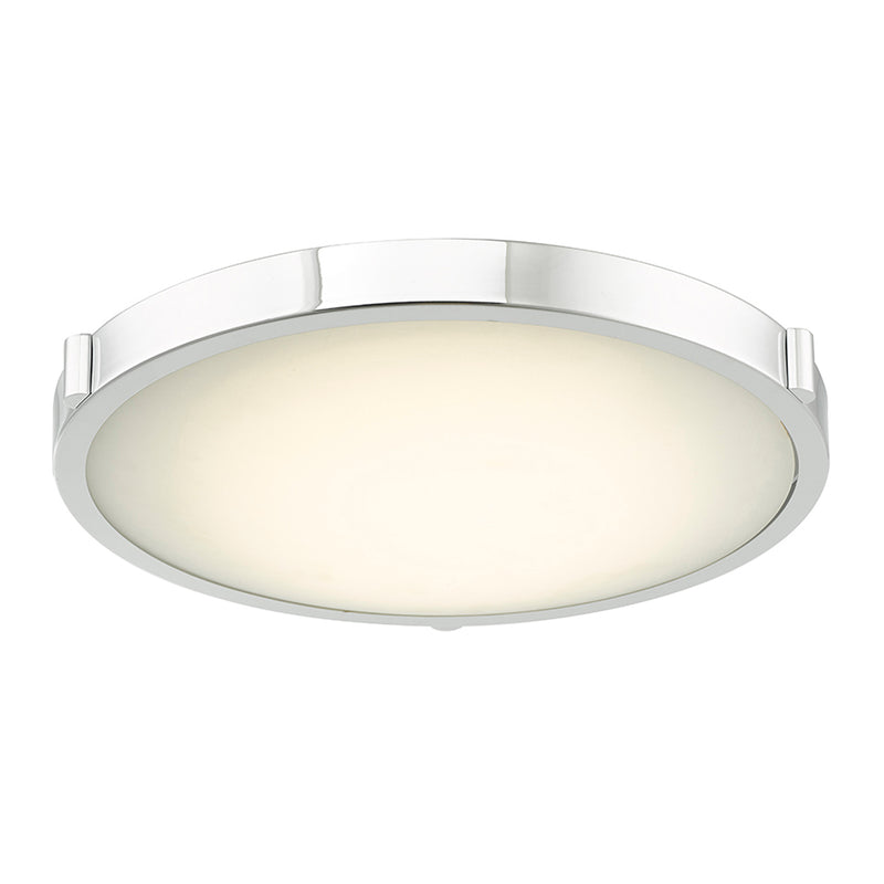 Abra Lighting 20" Low Profile Frosted Glass Flushmount with High Output Dimmable Led 30068FM-CH