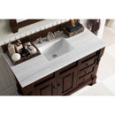 James Martin Brookfield 48" Burnished Mahogany Single Vanity with 3 cm Arctic Fall Solid Surface Top 147-114-5266-3AF