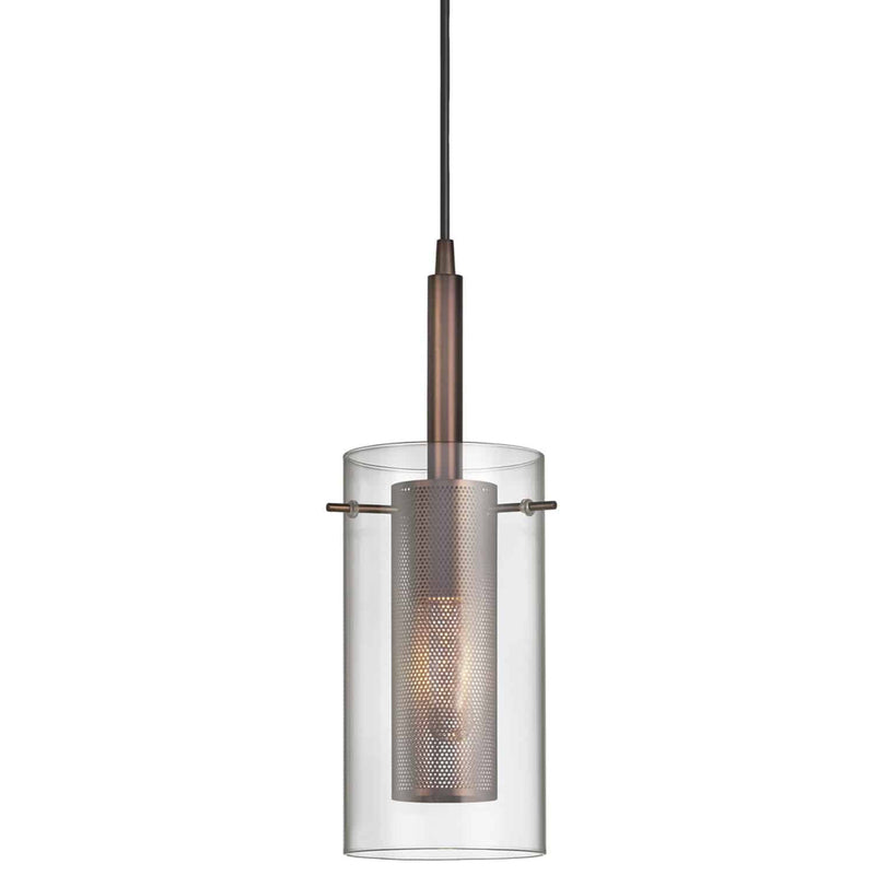 Dainolite 1 Light Metal And Glass Pendant 30961-CM-OBB