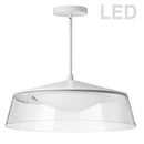 Dainolite 35W Pendant Matte White Finish W/ Clear Glass 3145-LEDP18-CL-MW