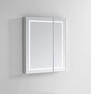 Aquadom 30" x 30" x 5" Royale Plus Lighted Mirror Glass Medicine Cabinet for Bathroom Defogger Dimmer Outlet