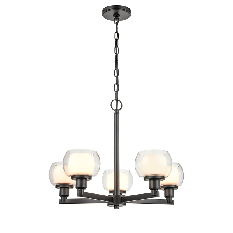 Innovations Lighting Cairo 5 Light 20" Chandelier 330-5CR-BK-CLW