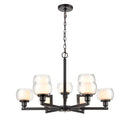 Innovations Lighting Cairo 9 Light 30" Chandelier 330-9CR-BK-CLW-LED