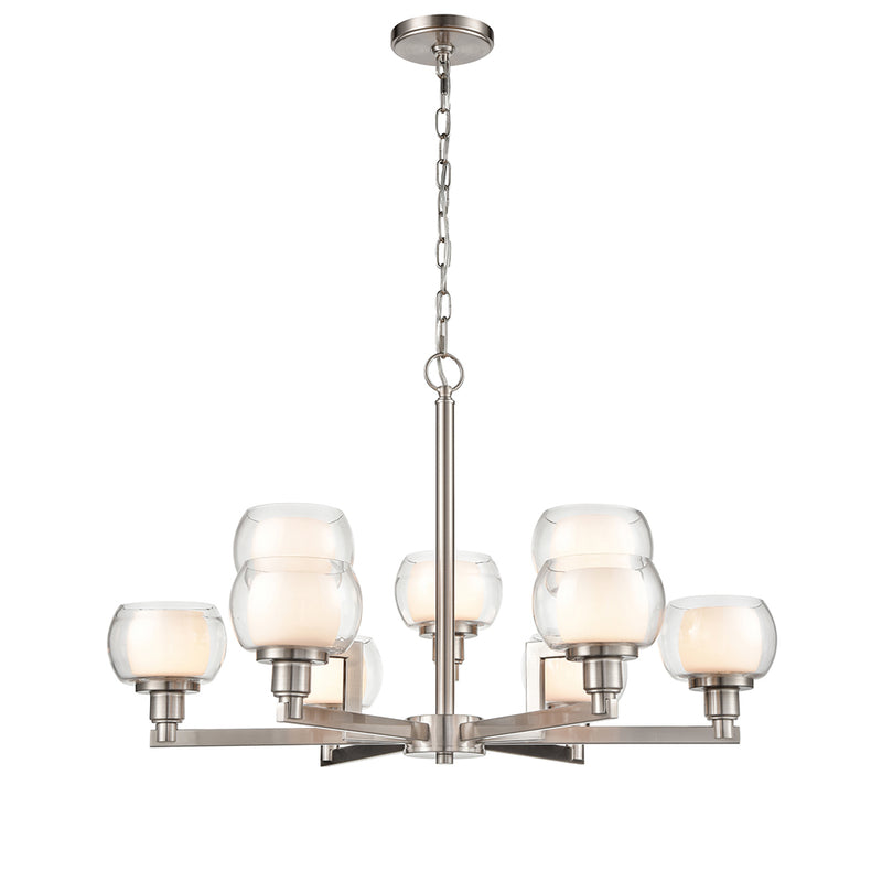 Innovations Lighting Cairo 9 Light 30" Chandelier 330-9CR-SN-CLW-LED