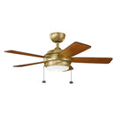 Kichler Starkk LED 42" Fan Natural Brass 330171NBR