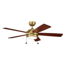 Kichler Starkk LED 52" Fan Natural Brass 330174NBR