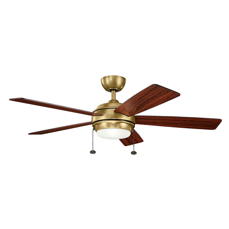 Kichler Starkk LED 52" Fan Natural Brass 330174NBR