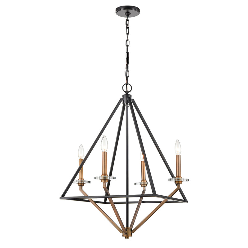 Innovations Lighting Raleigh 4 Light 23.5" Chandelier 331-4CR-BBG