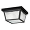 Kichler 9.25" 2 Light Flush Mount Black 345BK