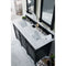 James Martin Brittany 60" Black Onyx Double Vanity with 3 cm Arctic Fall Solid Surface Top 650-V60D-BKO-3AF