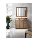 James Martin Bristol 48" Single Vanity Whitewashed Walnut with 3 cm Carrara Marble Top 157-V48-WW-3CAR