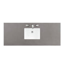 James Martin Palisades 60" Single Vanity Bright White with 3 cm Gray Expo Quartz Top 527-V60S-BW-3GEX