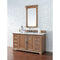 James Martin Providence 60" Single Vanity Cabinet Driftwood with 3 cm Classic White Quartz Top 238-105-5311-3CLW