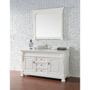 James Martin Brookfield 60" Bright White Single Vanity with 3 cm Classic White Quartz Top 147-V60S-BW-3CLW