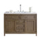 James Martin Chicago 48" Single Vanity Whitewashed Walnut with 3 cm Classic White Quartz Top 305-V48-WWW-3CLW