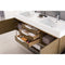 James Martin Columbia 59" Double Vanity Latte Oak with Glossy White Composite Top 388-V59D-LTO-BN-GW