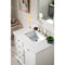 James Martin Savannah 36" Single Vanity Cabinet Bright White with 3 cm Eternal Jasmine Pearl Quartz Top 238-104-V36-BW-3EJP